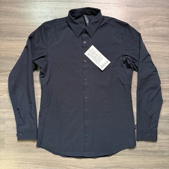 *NEW Lululemon Men's New Venture Long Sleeve Shirt - Navy - Picture 2 of 8